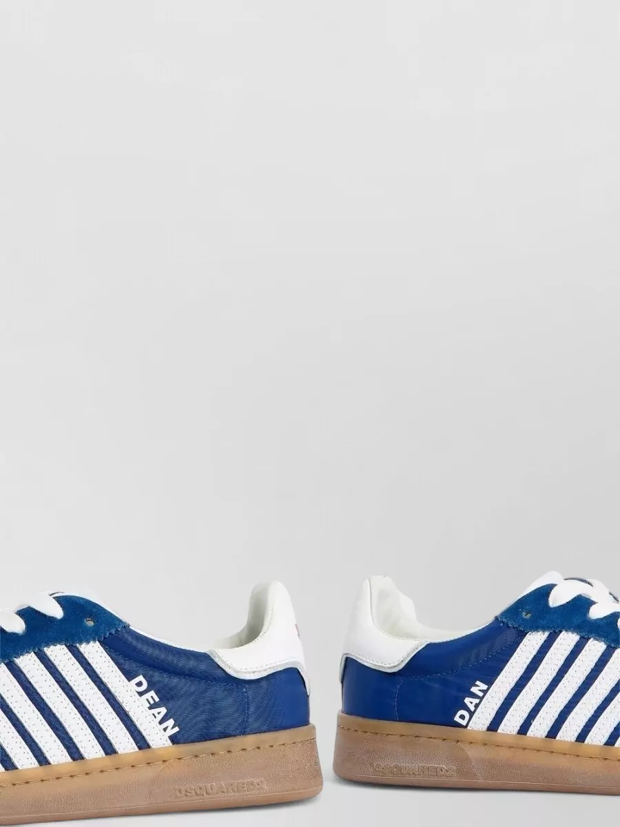 Dsquared2 Low Top Sneakers Contrast Stripes Rubber Sole