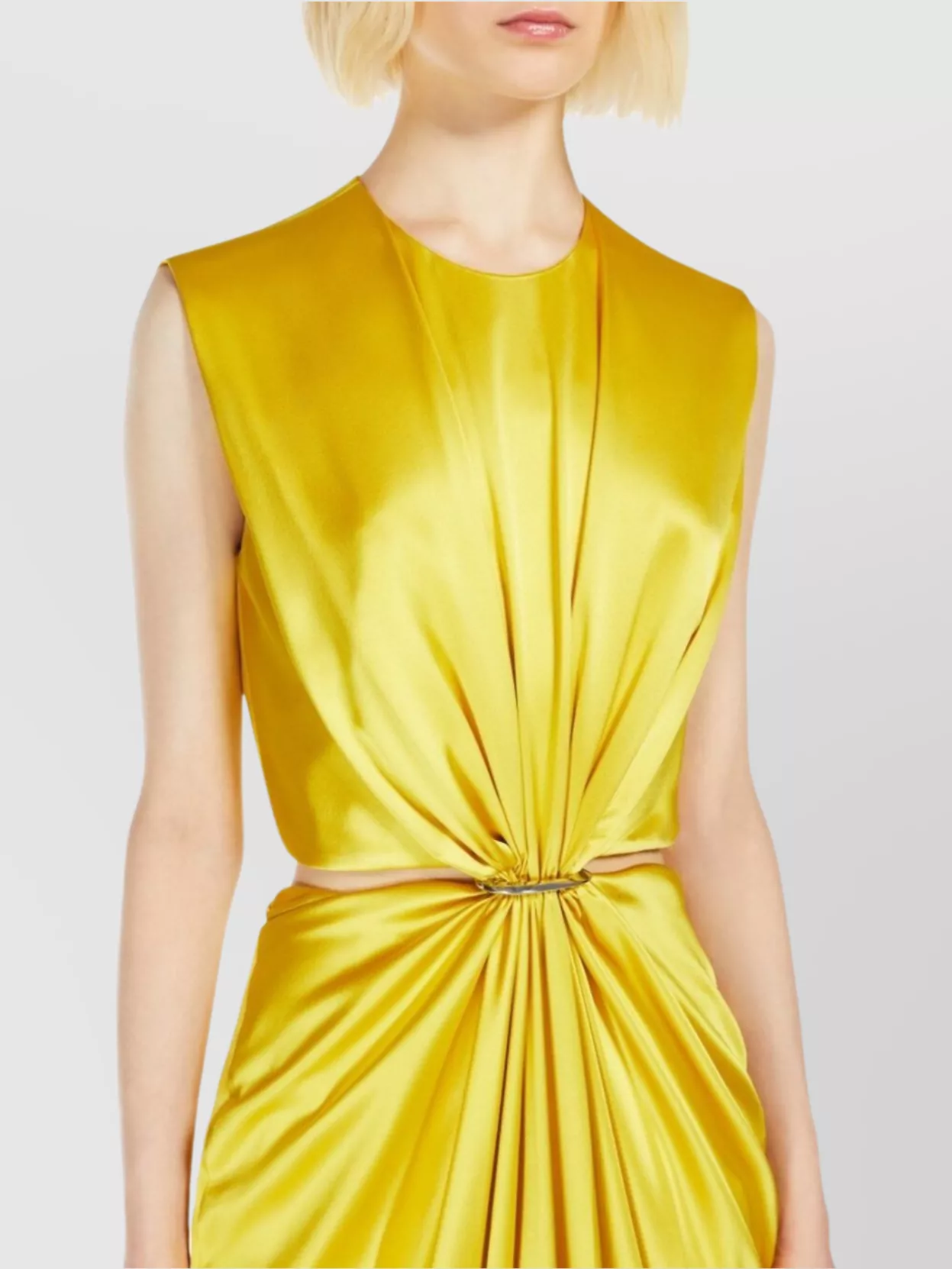 Max Mara Side Cut-Out Silk Dress