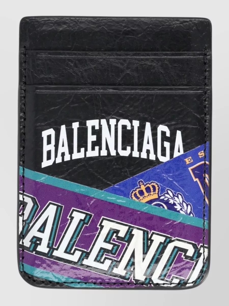 Balenciaga leather card holder