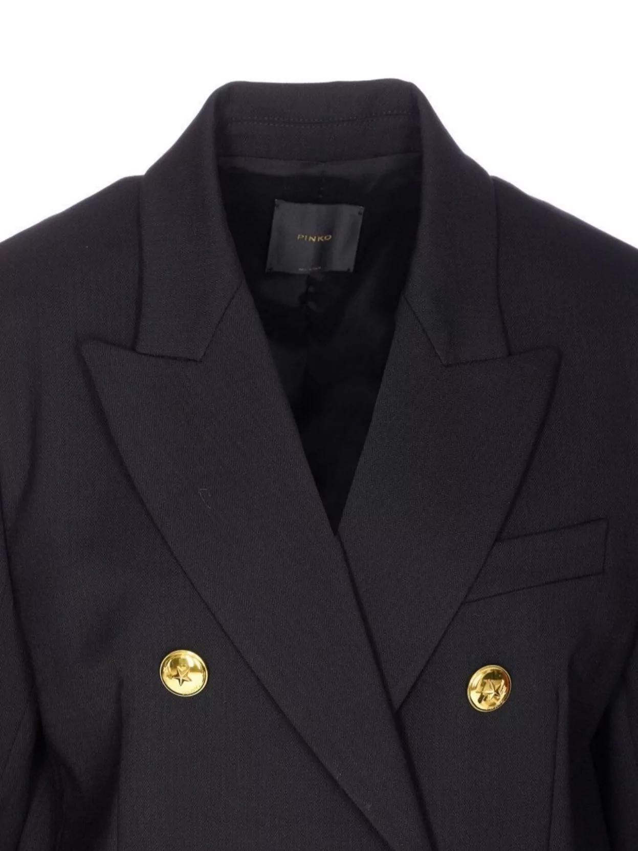 Pinko Double Breasted Jacket Gold Tone Buttons