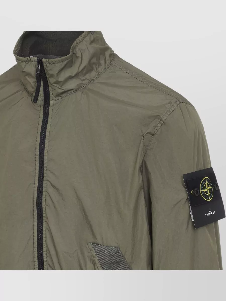 Stone Island Jacket High Collar Elastic Cuffs Arm Pocket