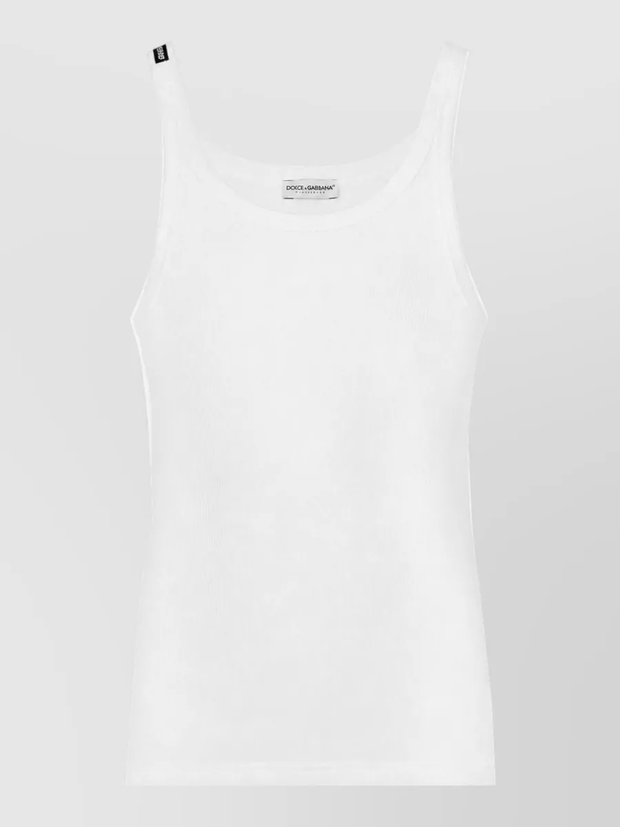 Dolce&Gabbana Marcello Ribbed Tank Top Adjustable Straps
