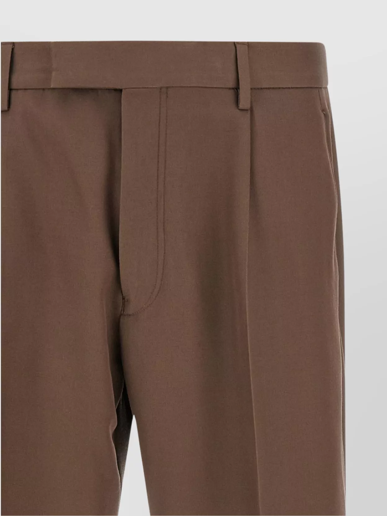 Zegna Cotton Wool Trousers With Pleats And Pockets