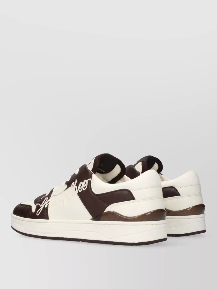 Jimmy Choo Leather Lace-Up Sneakers