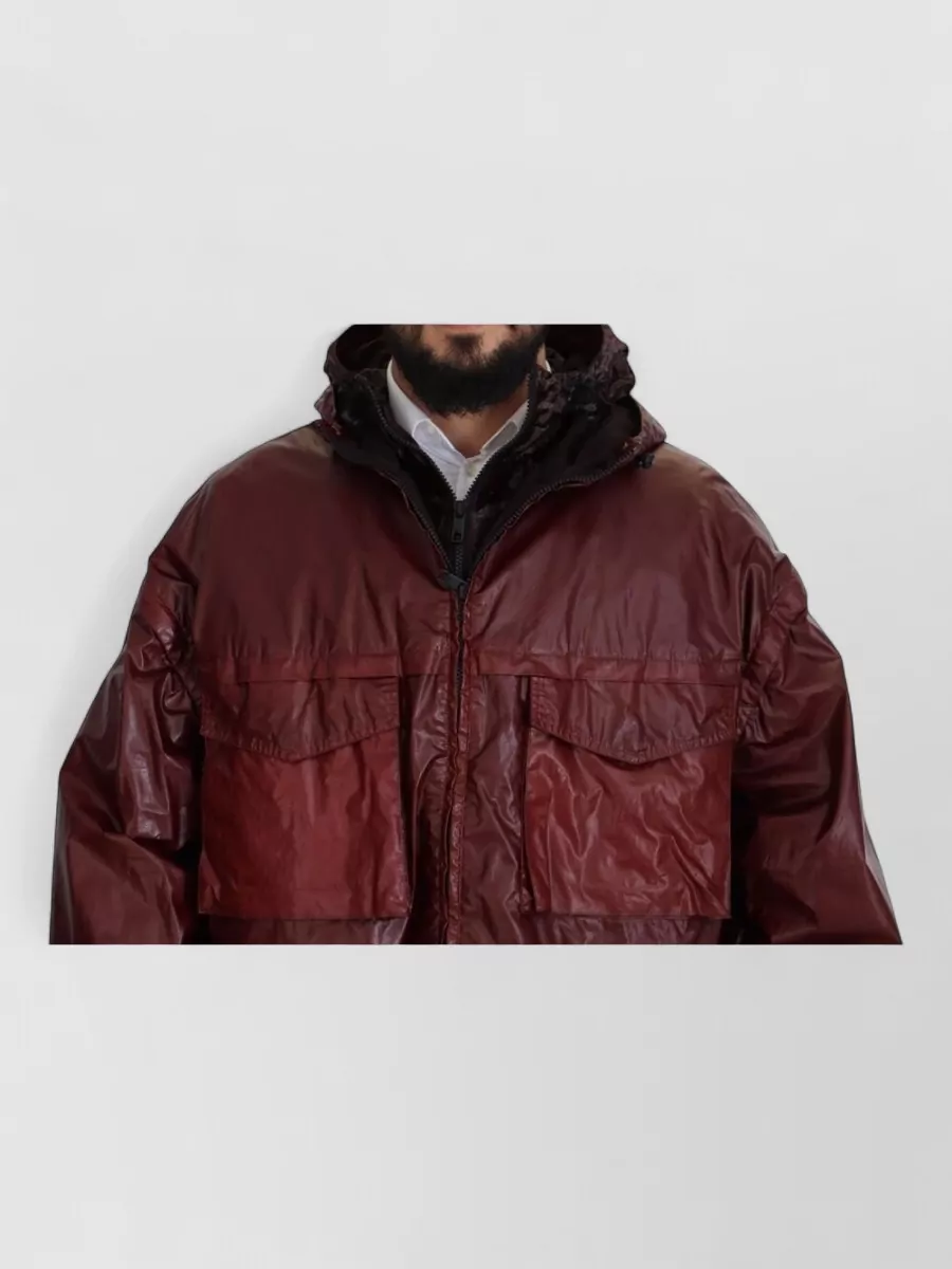 Dolce&Gabbana Hooded Cotton Raincoat