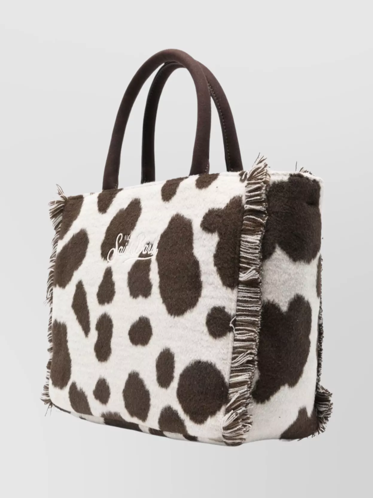 Mc2 Saint Barth Open Top Tote Bag With Fringe Trim