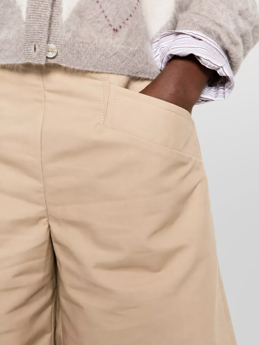 Ganni Organic Cotton Bermuda Shorts