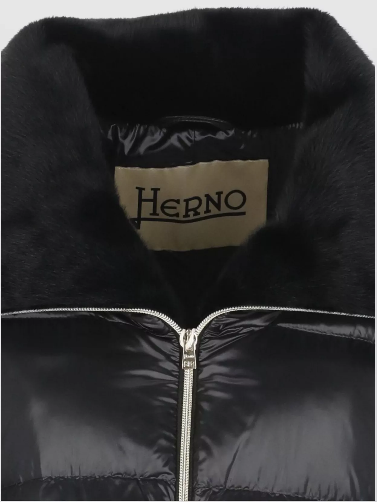 Herno Quilted Down Jacket With Synth Fur Collar