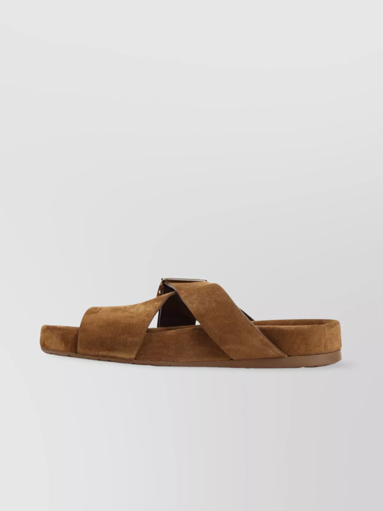 Loewe Ease Buckle Slides In Calfskin Suede