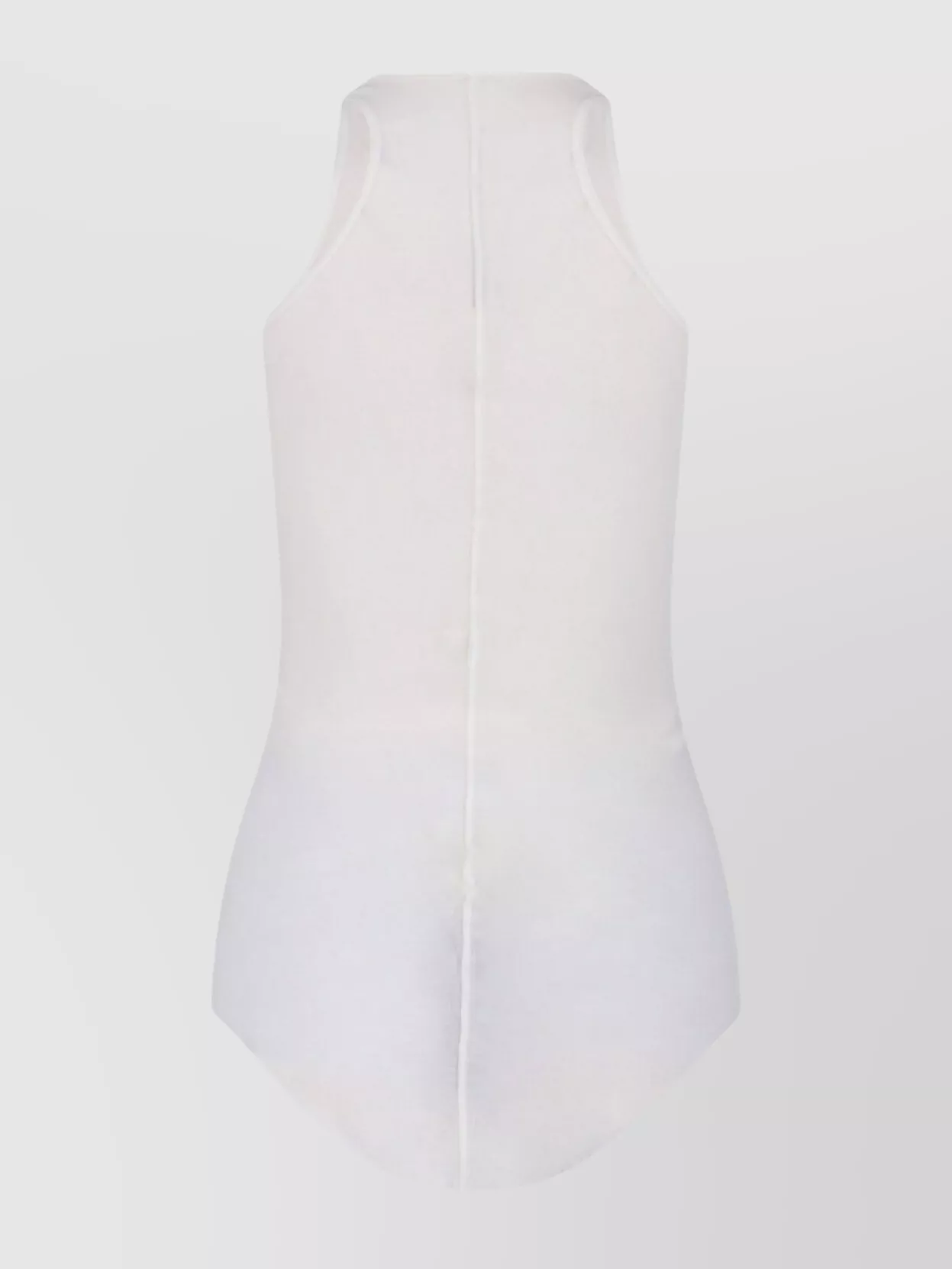 Rick Owens Sleeveless Racerback Top Round Neck In White