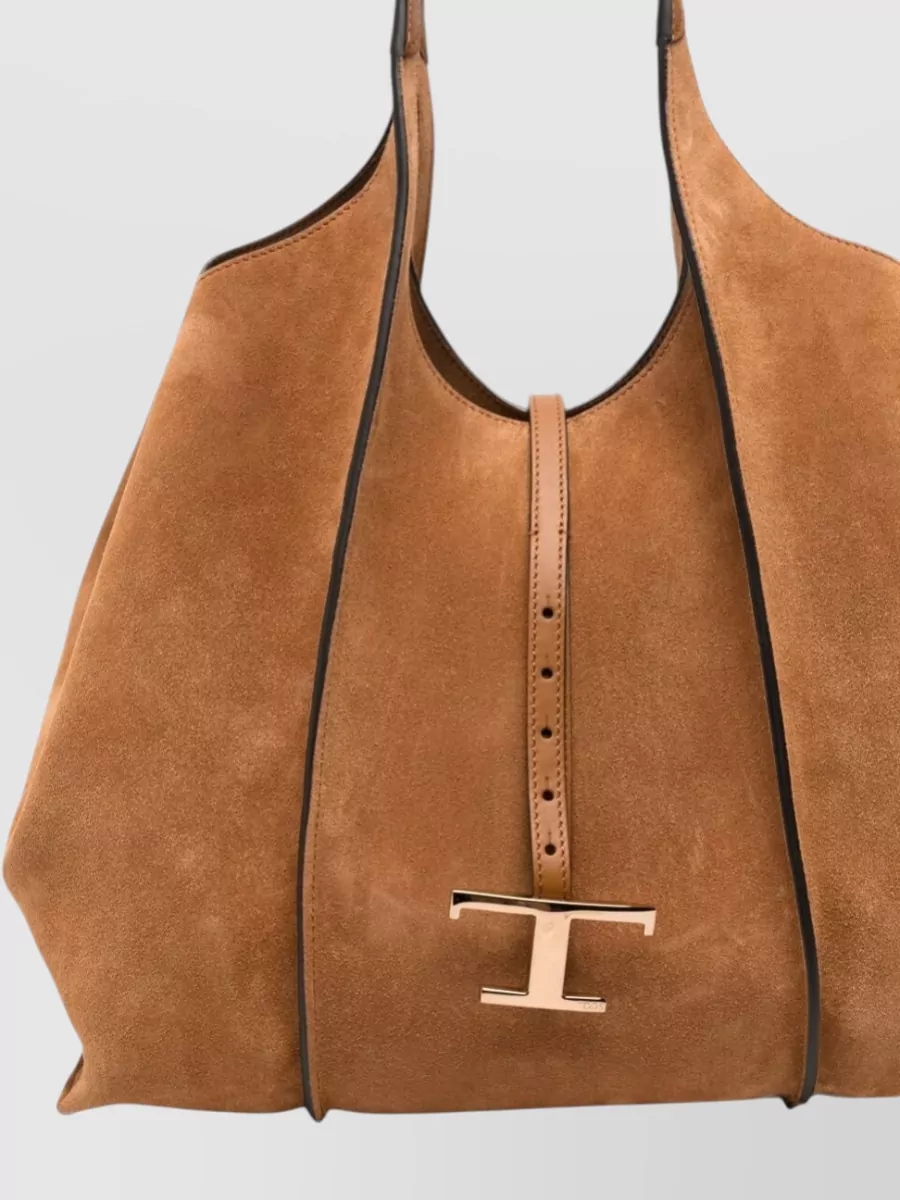 Tod's T Timeless Suede Shoulder Bag