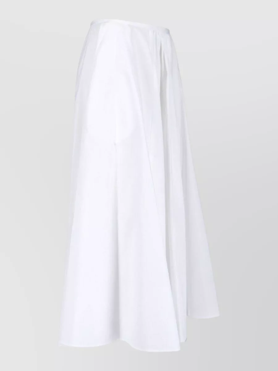 Aspesi Cotton Pleated Midi Skirt
