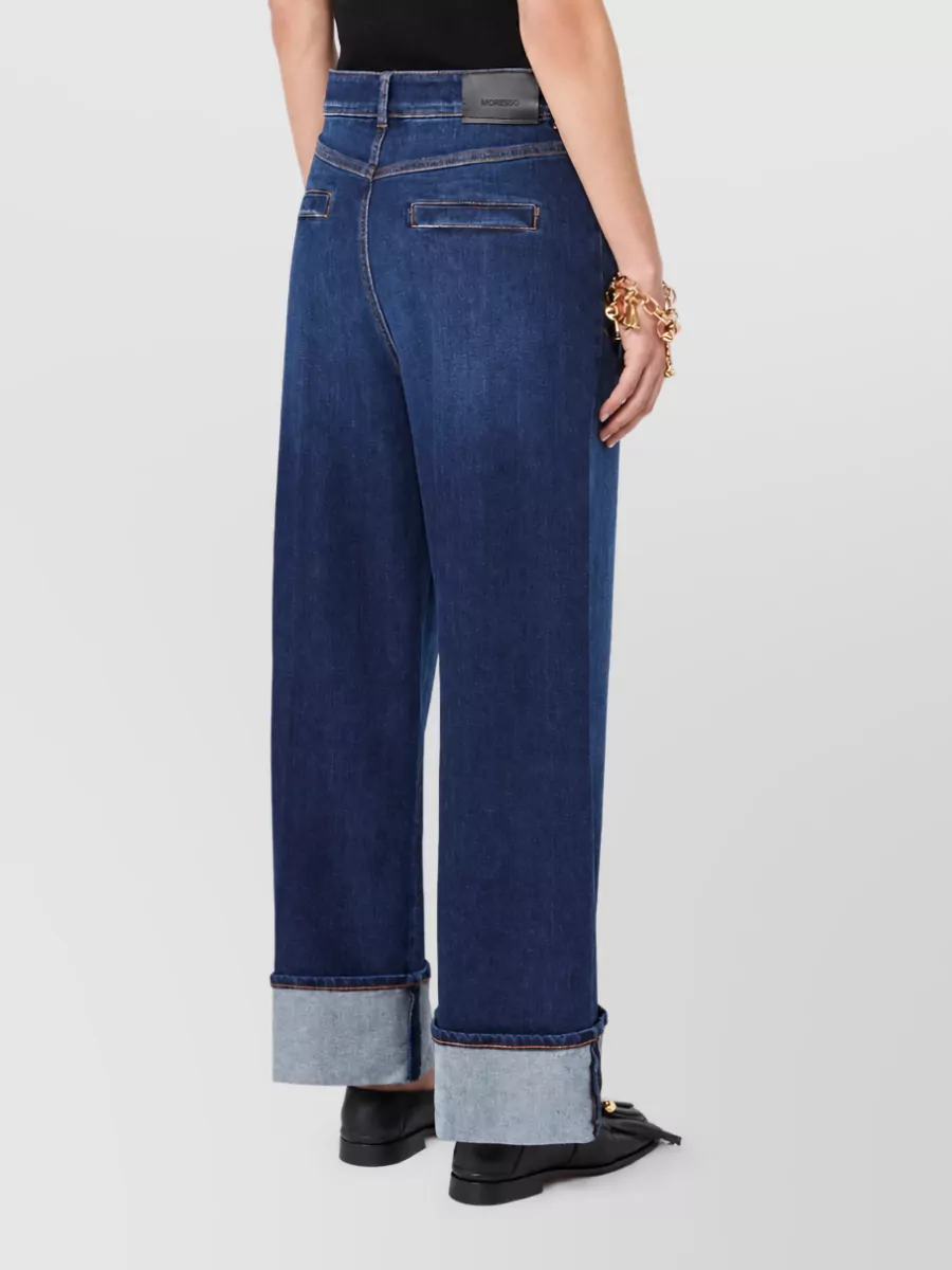 Sportmax Cropped Cuffed Relaxed-Fit Denim Jeans