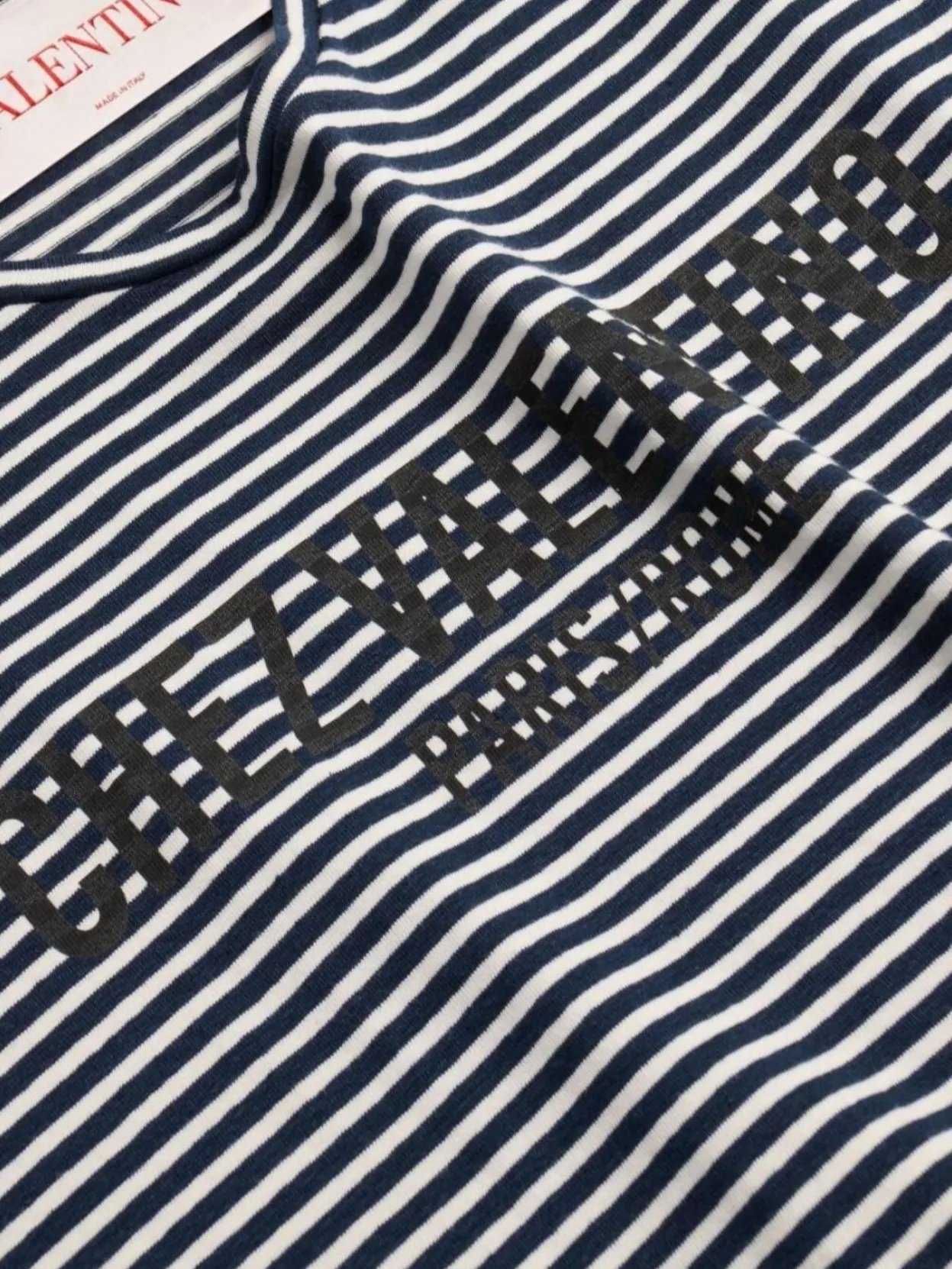 Valentino Cotton And Linen Striped T-Shirt
