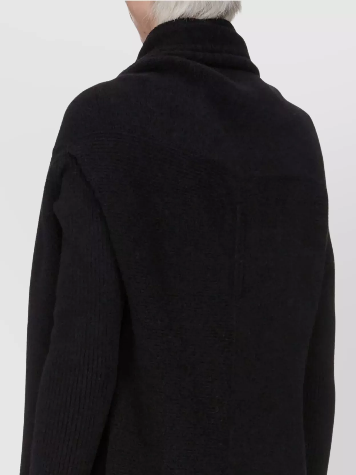 Rick Owens Longline Shawl Collar Cardigan Pockets In Black