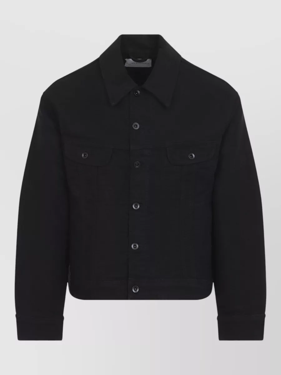 Studio Nicholson cotton cropped single breasted coat