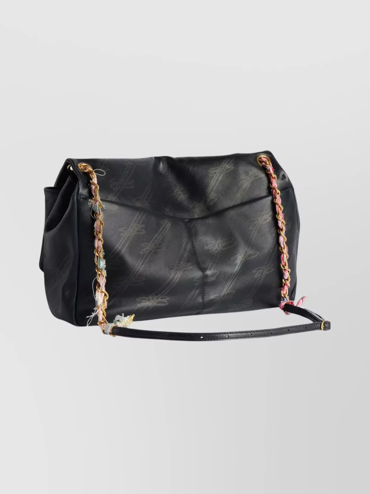 Balenciaga Leather Shoulder Bag Featuring Bb Logo
