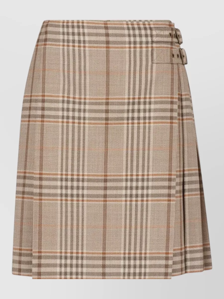 Burberry Wool knee-length pleated skirt