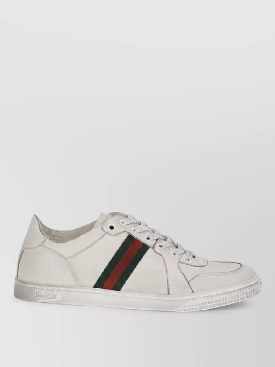 Gucci Leather Lace-Up Sneakers