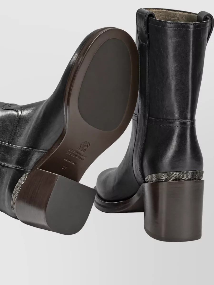 Brunello Cucinelli Leather Ankle Boots