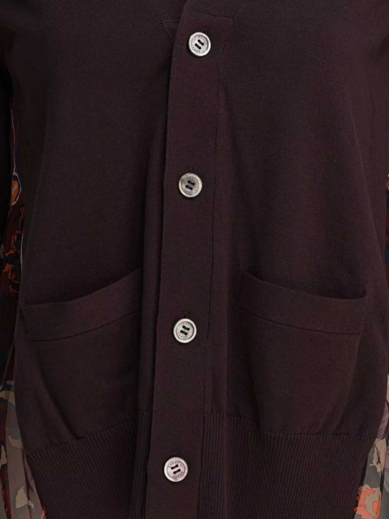 Sacai Knitwear Cardigan Floral Print