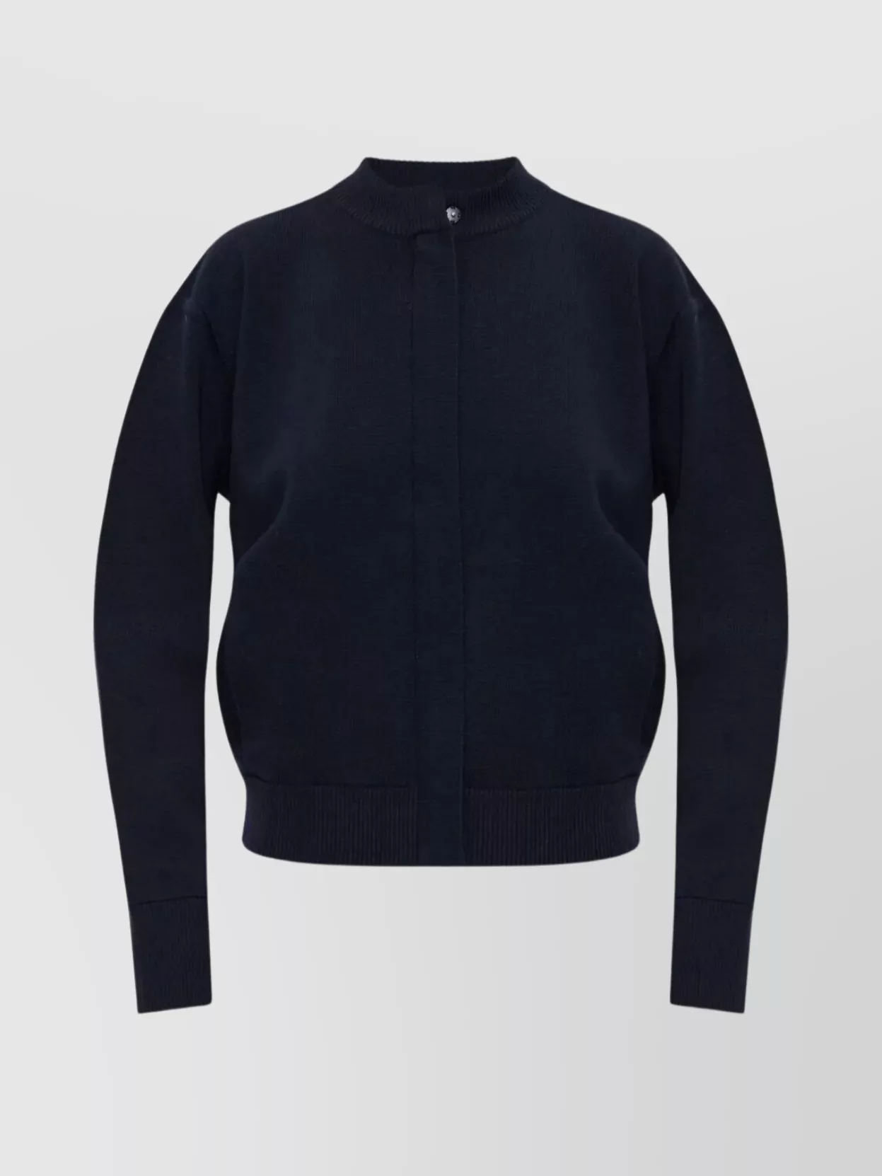 Max Mara Merino Wool Bomber Jacket With High Collar