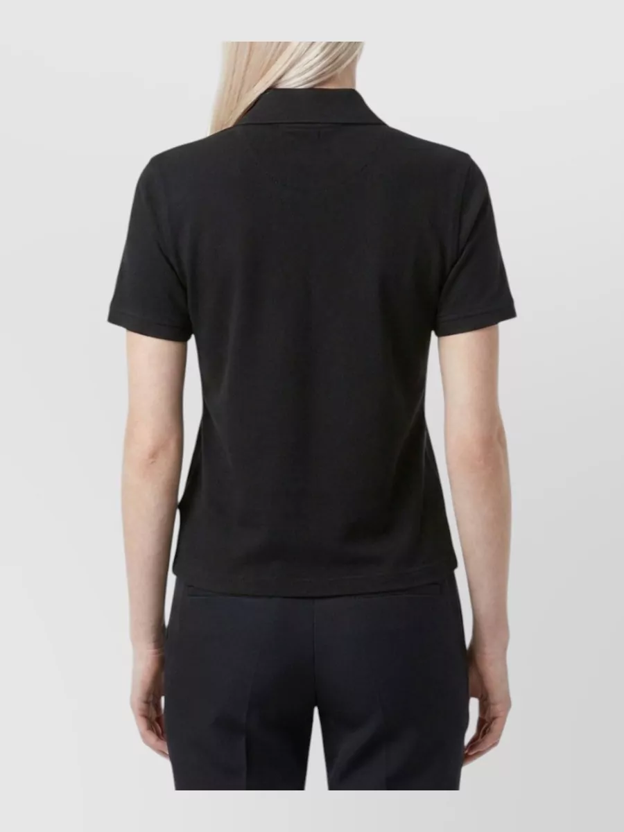 Saint Laurent Ribbed Short-Sleeve Polo Shirt