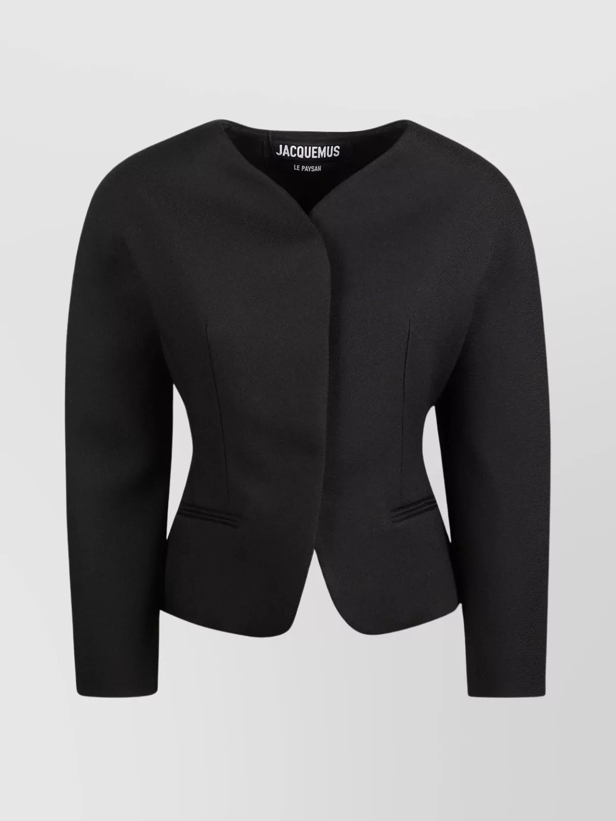 Jacquemus Tailored Blazer Curved Hem In Black
