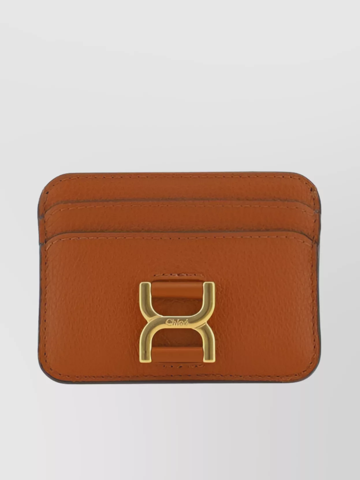 Shop Chloé Grained Leather Stitched Card Holder