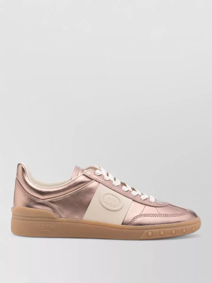 Valentino Leather Lace-Up Sneakers