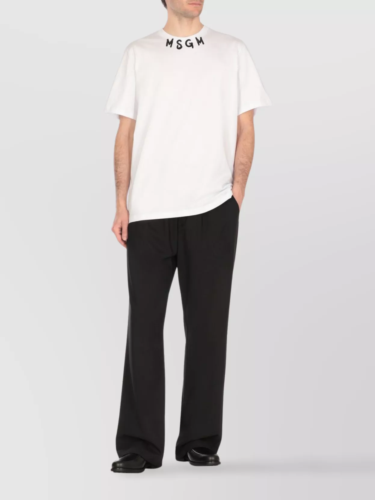 Msgm Straight Leg Wool Trousers