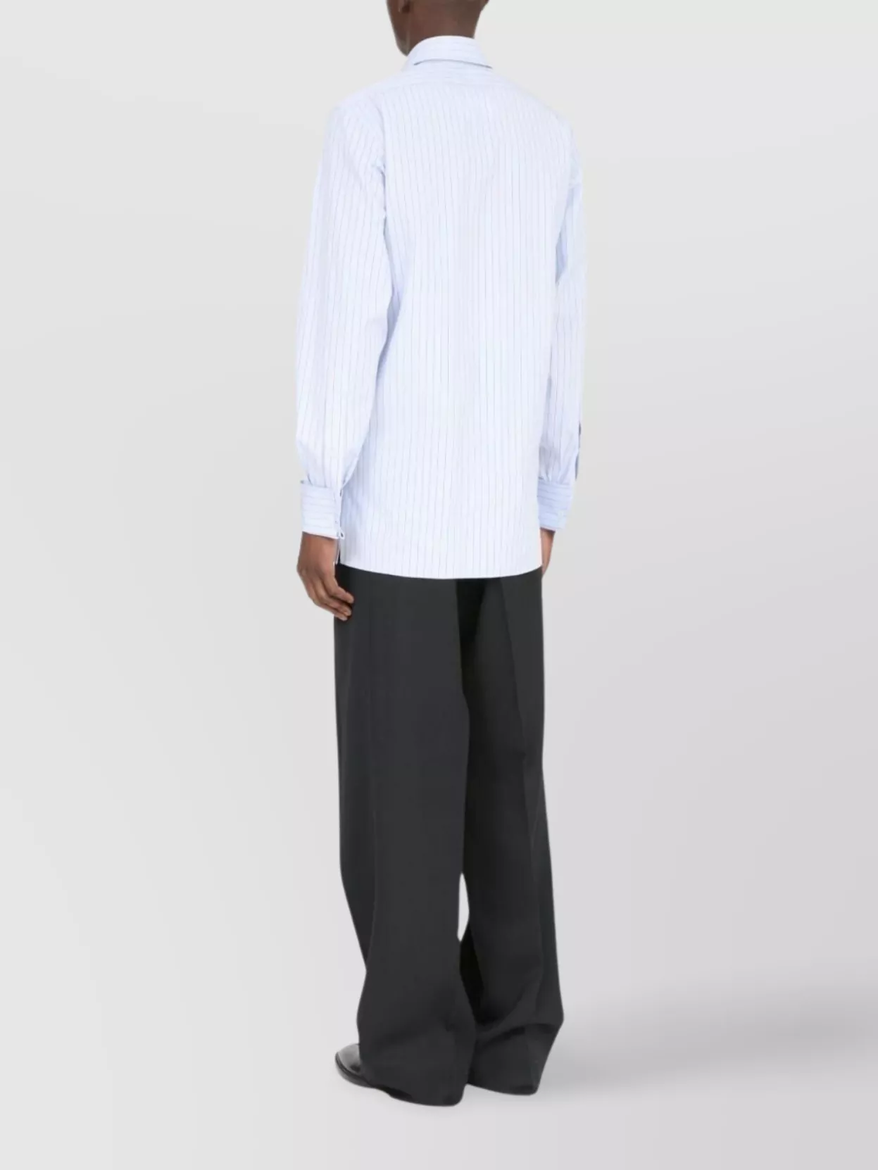 Maison Margiela Striped Pattern Pointed Collar Shirt