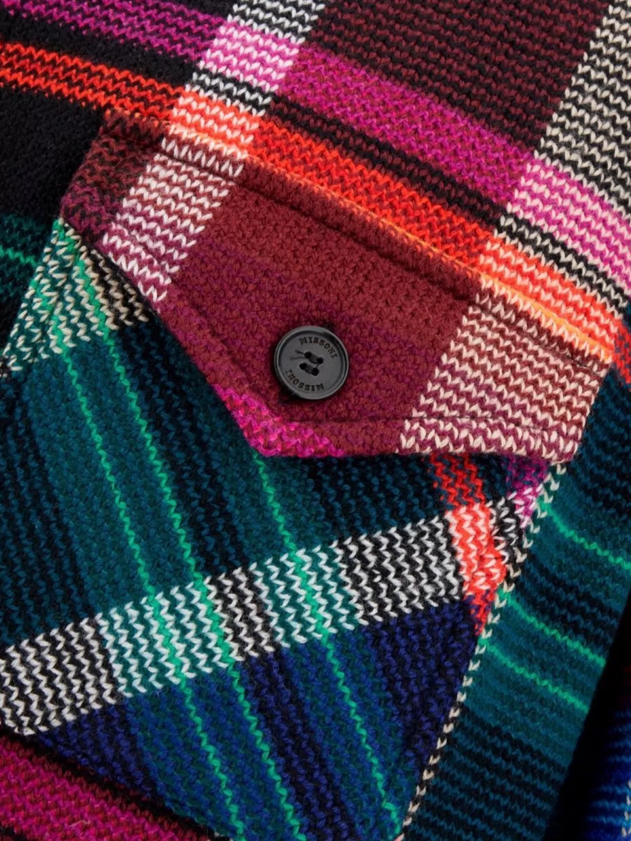 Missoni Pocketed Plaid Sleeve Shirts