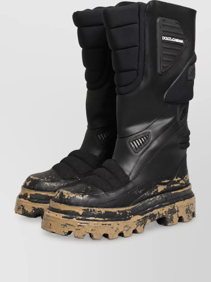 Dolce&Gabbana leather biker mid calf boots