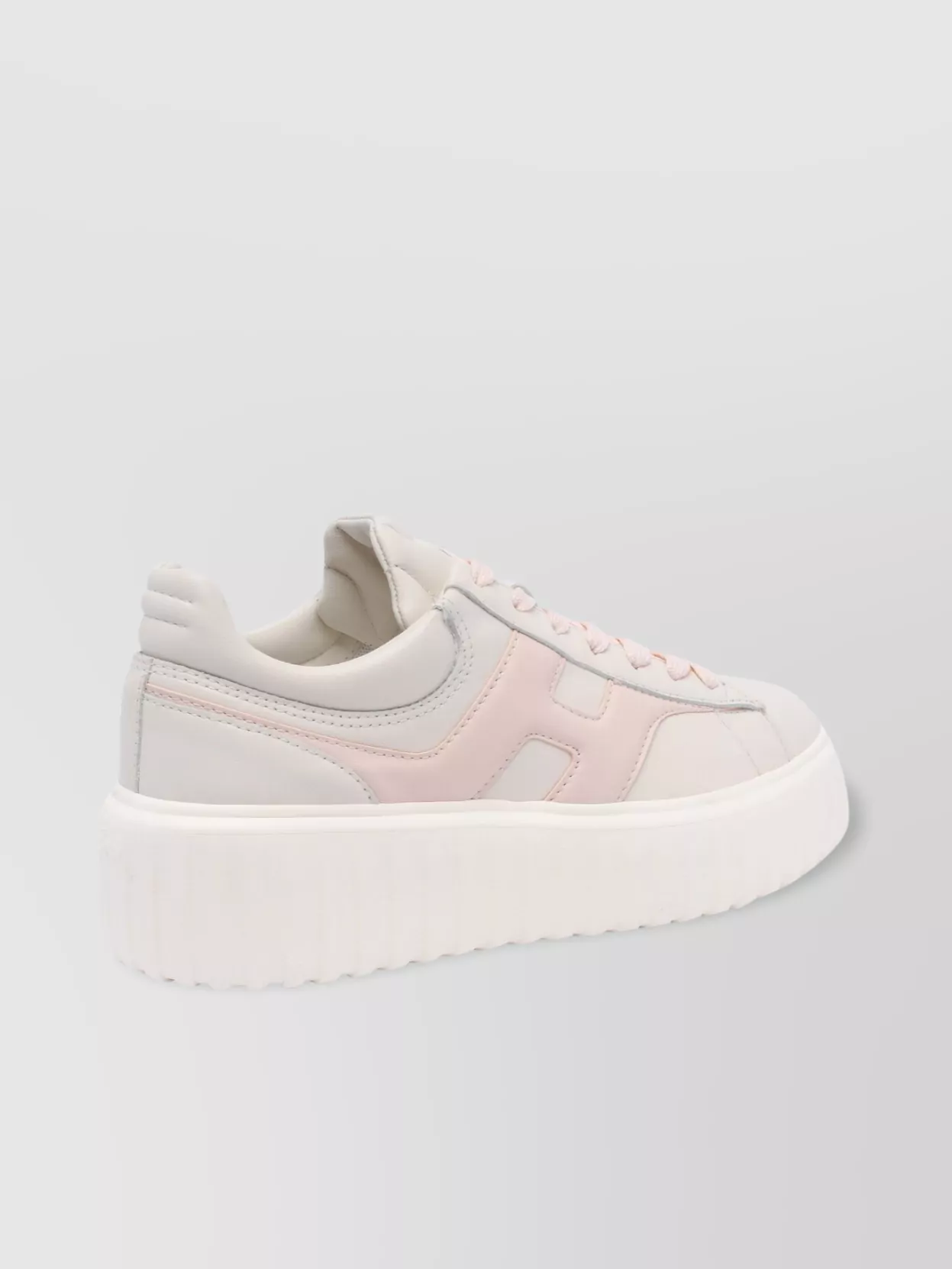 Hogan Low Top Leather Sneakers With Platform Sole