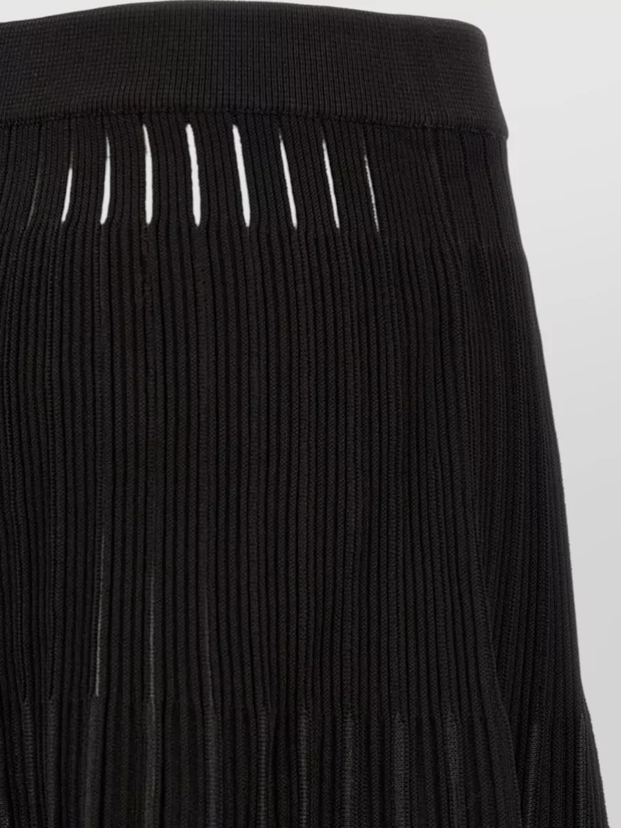 Balmain Ribbed Pleated Mini Skirt