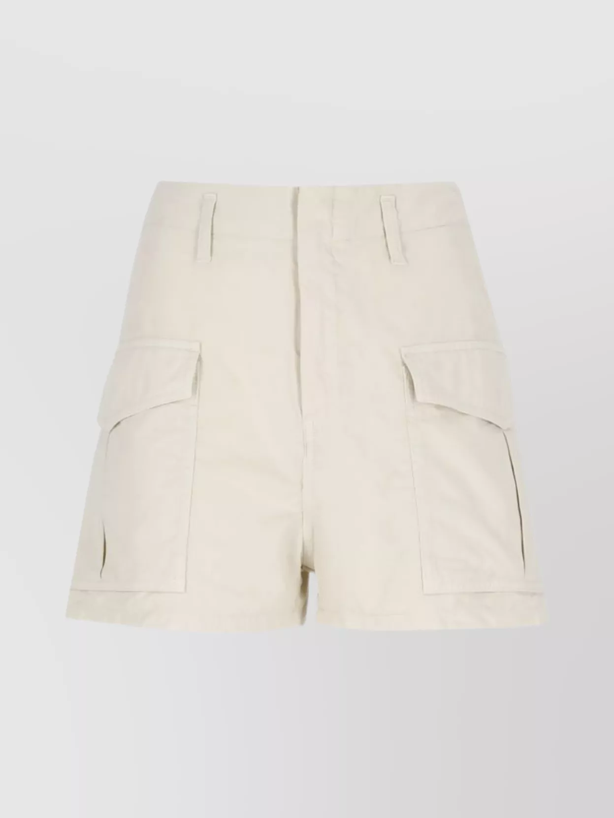 Woolrich Lightweight Linen Viscose Shorts Pockets In White