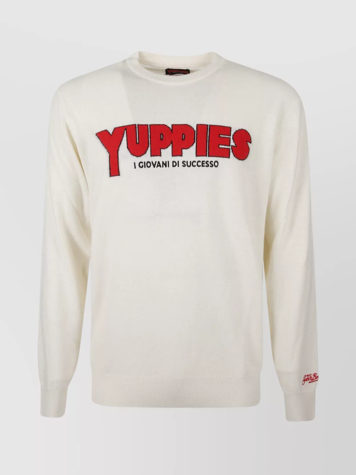 Mc2 Saint Barth Crew Neck Graphic Print Long Sleeve Sweatshirt In Neutral