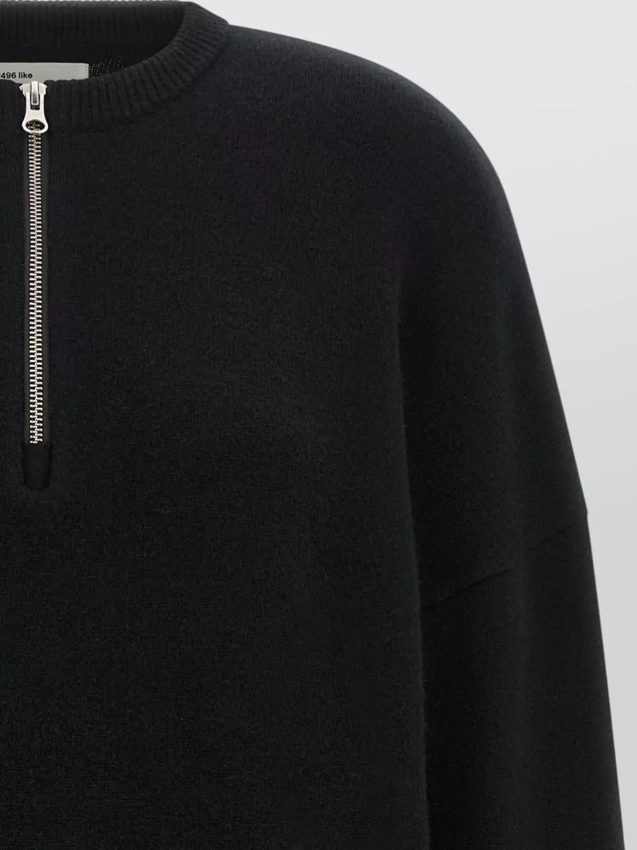Extreme Cashmere Cashmere Oversized Ribbed Half Zip Sweater