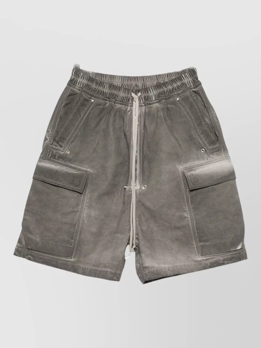 Rick Owens Drkshdw Cotton Knee-Length Cargo Shorts