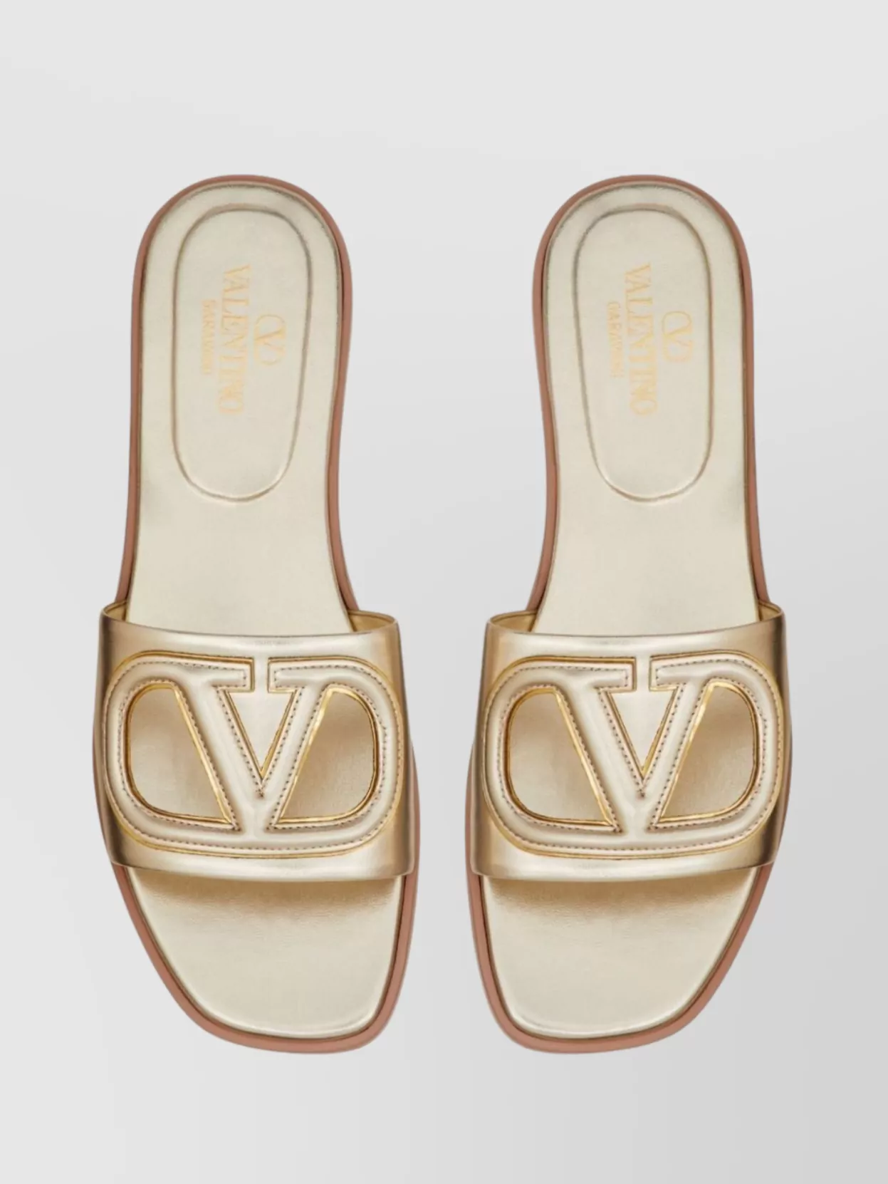 Valentino Garavani Vlogo Signature Leather Slides