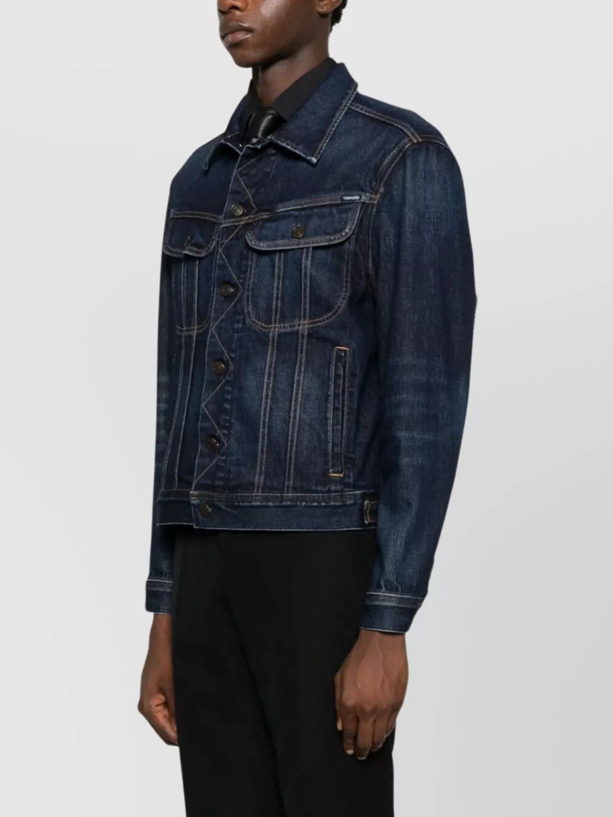 Tom Ford Denim Jacket Featuring Flap Pockets