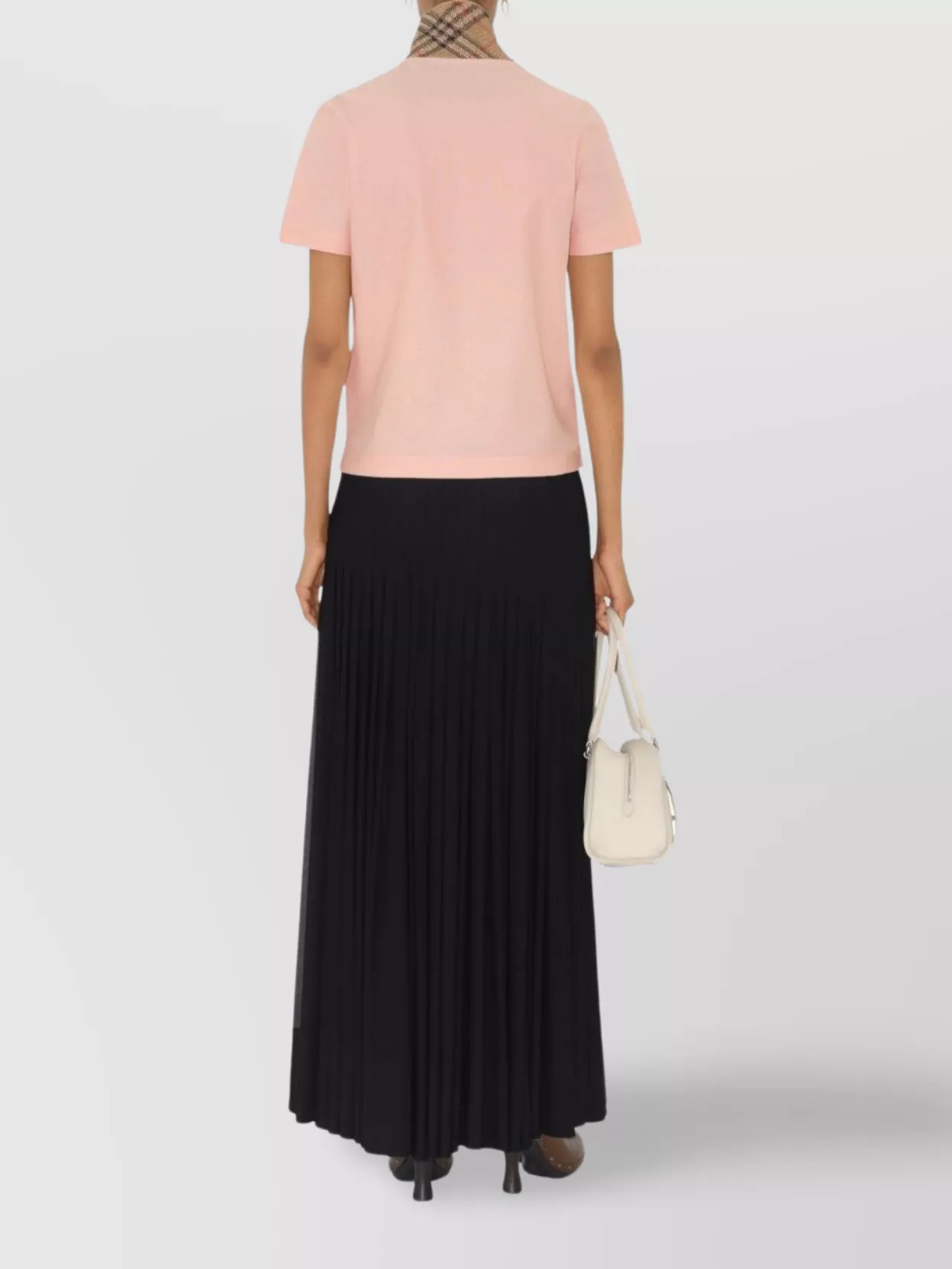 Burberry Collared Check Ribbed Short Sleeves