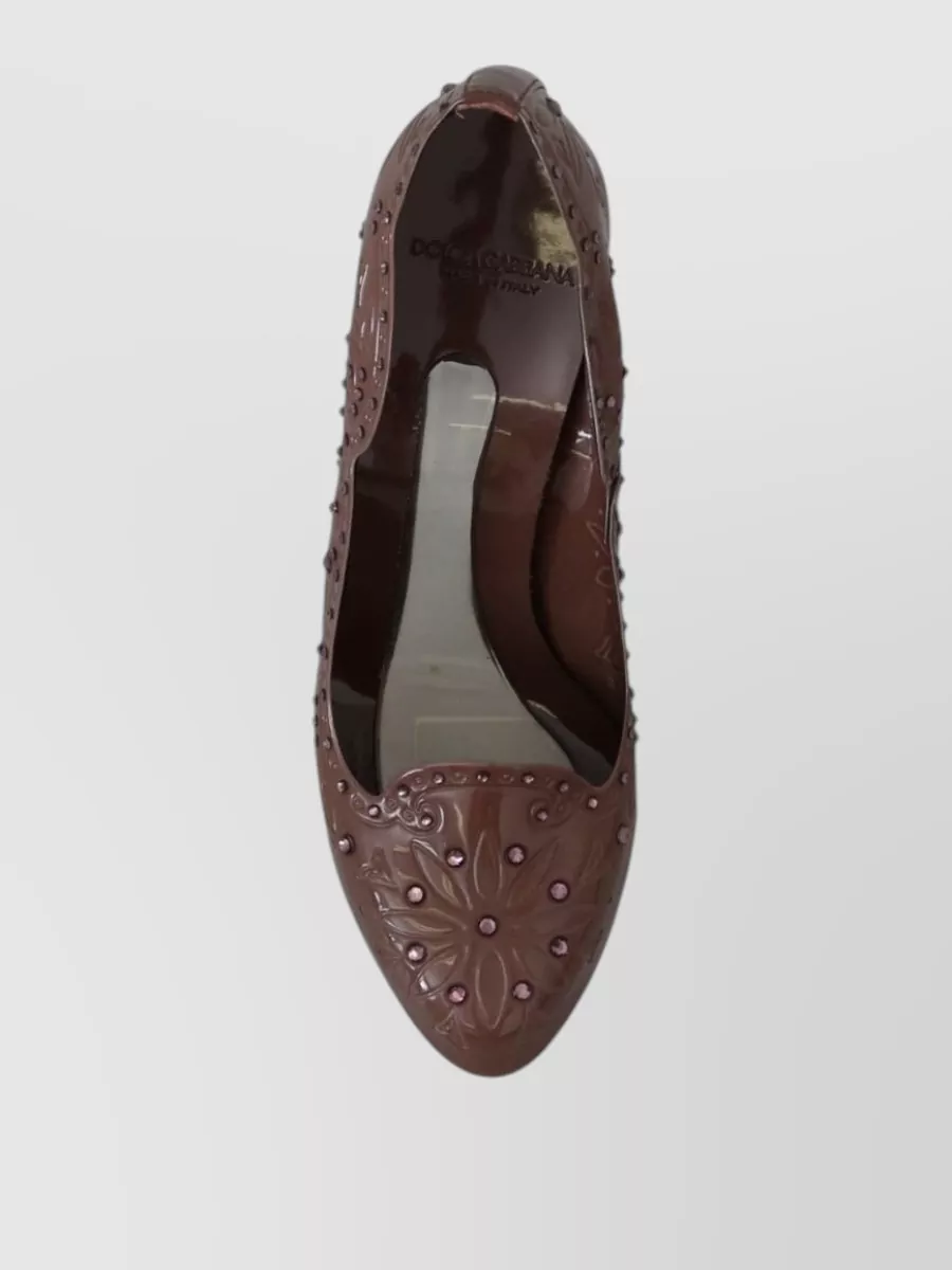 Dolce&Gabbana Floral Crystal-Embellished Pumps