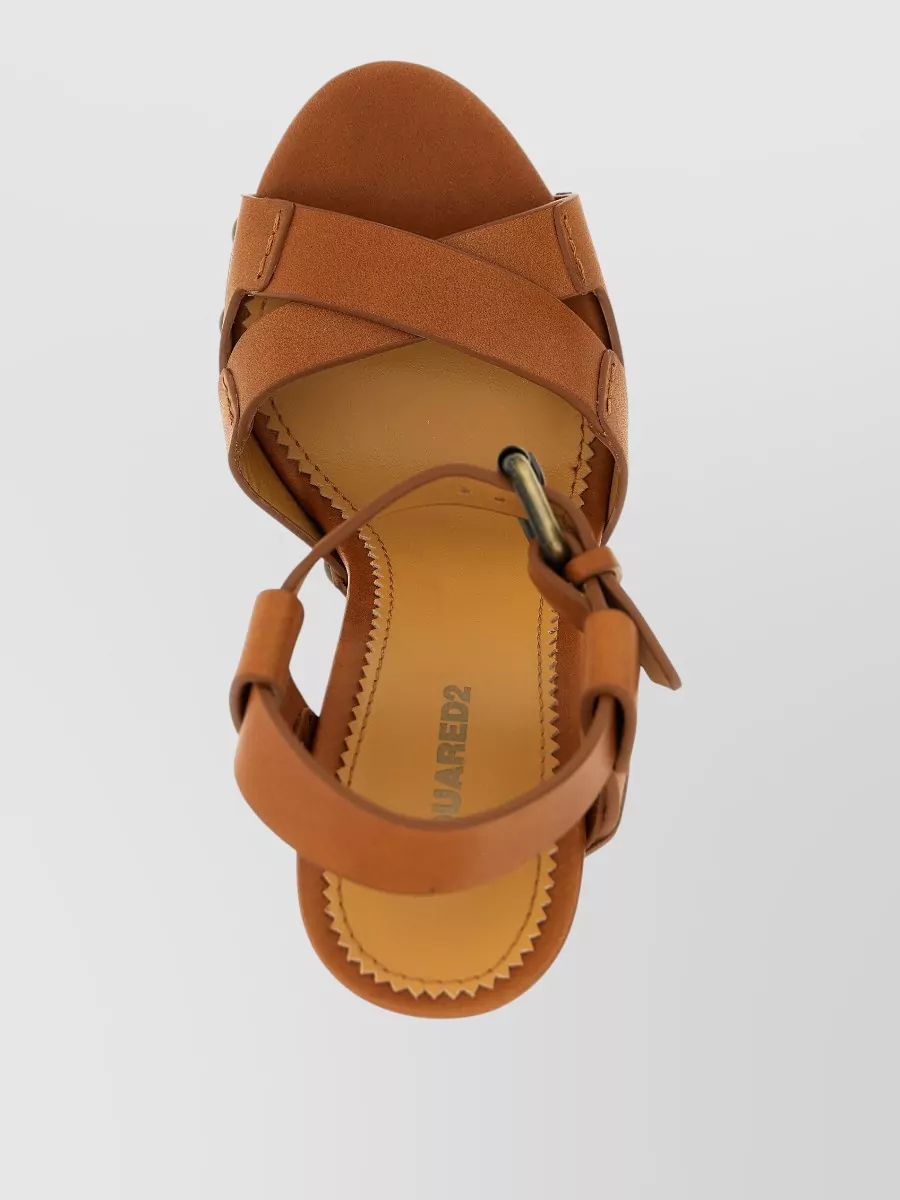 Dsquared2 Platform Sandals Open Toe Bondage Style