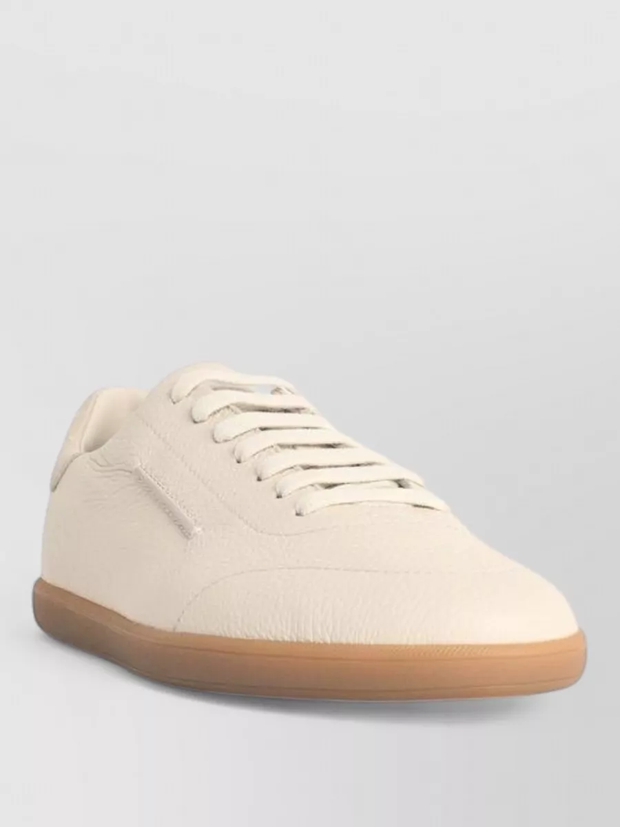 Zegna Leather Low-Top Sneakers