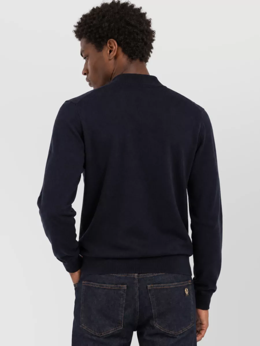 Paul Smith Merino Wool Zip-Up Cardigan