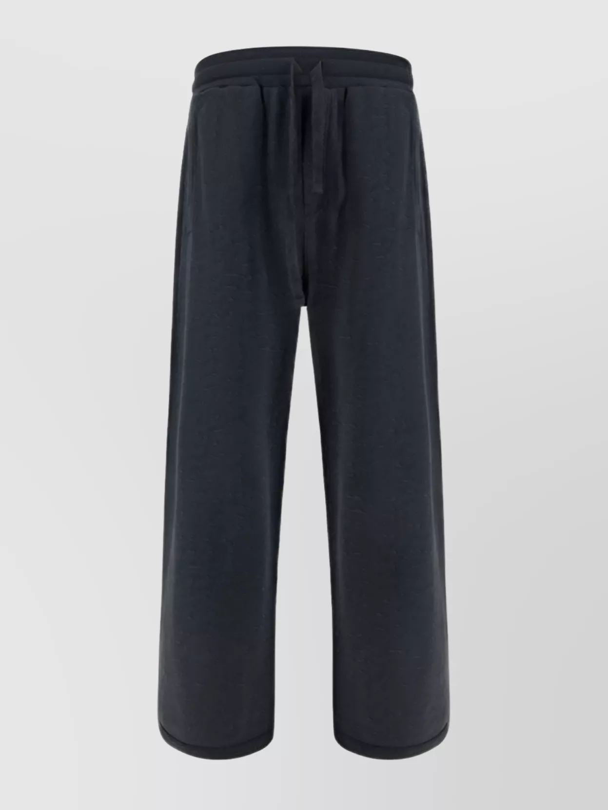 Shop Dolce & Gabbana Cotton Wide-leg Sweatpants Zipper Pocket In Grey