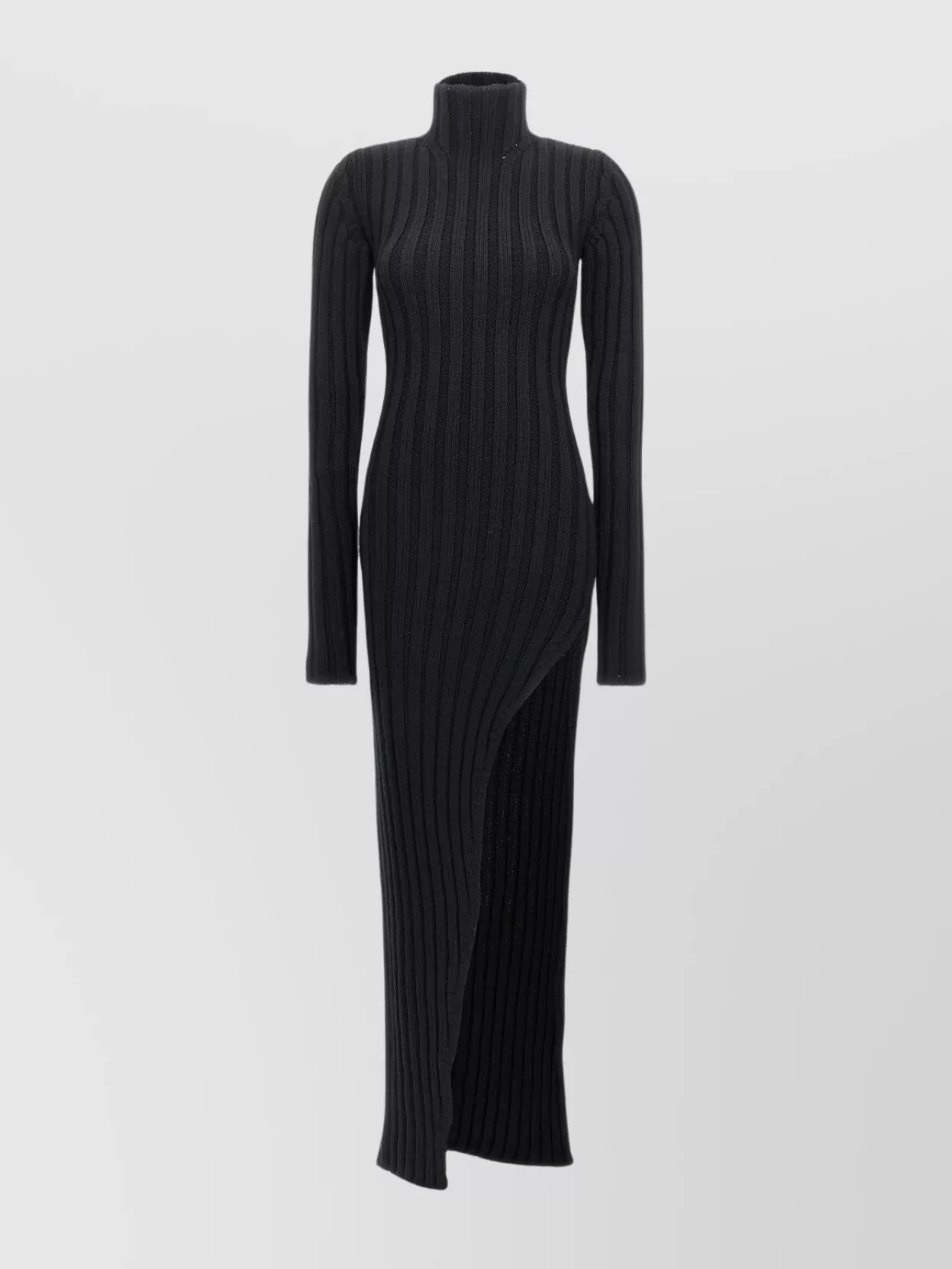 Shop Ann Demeulemeester 'cyntia' Ribbed Texture Dress In Black