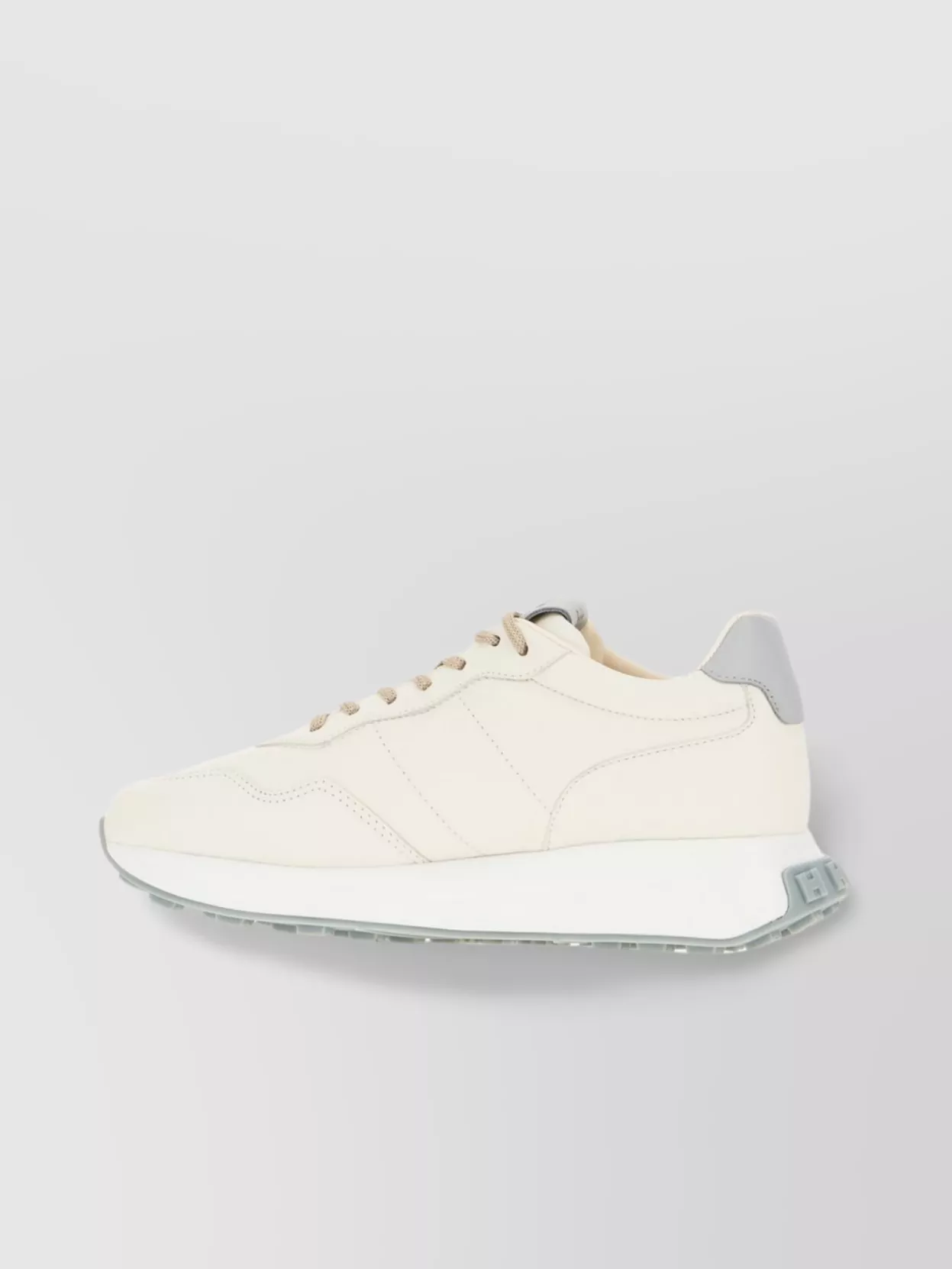 Hogan Leather Sneakers With Contrast Heel Tab In Neutral